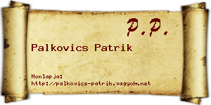 Palkovics Patrik névjegykártya